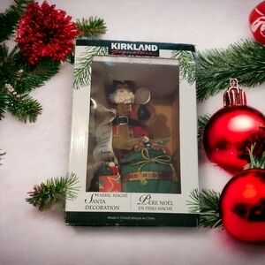 NWT Vintage Kirkland Signature Santa Decoration